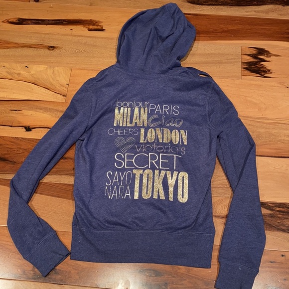 NWOT~VICTORIAS SECRET SUPERMODEL ESSENTIALS~RARE RHINESTONE ZIP UP~WOMENS SMALL - Picture 6 of 6